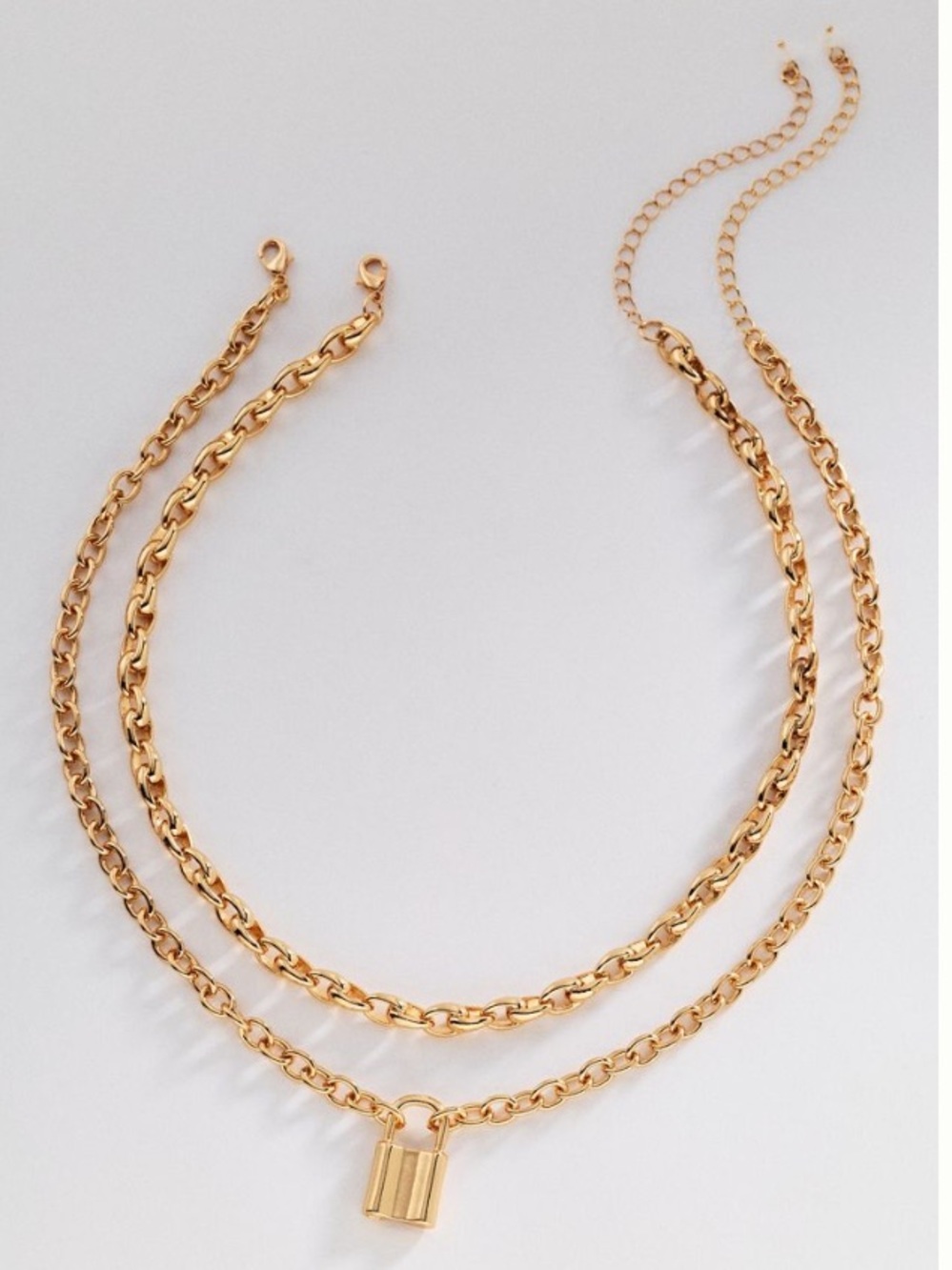 Anthropologie Layered Lock Necklace NWT